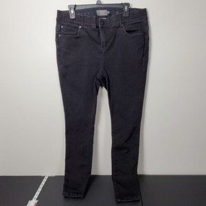 Torrid Women's Bombshell Skinny Button Fly‎ Black Denim Jean Pants 16R